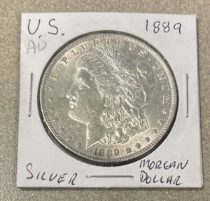 1889 Morgan Silver Dollar AU - Picture 1 of 2
