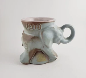 Taza de café política azul elefante republicano republicano Frankoma 1978 vintage - Imagen 1 de 6