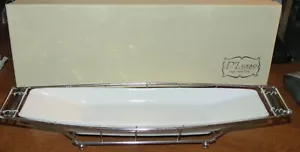 "D'Lusso 11 1/4"" por 3 1/8"" Snack/Bandeja Tidbit con base metálica de patas ¡NUEVO!¡! - Imagen 1 de 2