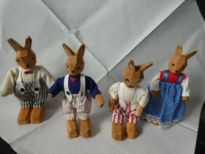 °Osterhase -familie °4-teilig °Holz /Textil °Erzgebirge °Lotte Sievers? - Bild 1 von 18