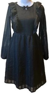 Wonder Nation Dress girls Sz L 10/12 black ruffle 100% Polyester - Picture 1 of 3