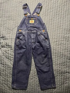 Vintage Round House Denim Coveralls Children’s Size 5 Blue Made In The USA - Picture 1 of 13