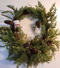 Ashland Faux Cedar Pine Wreath With Pinecone Christmas Holiday Door Decoration