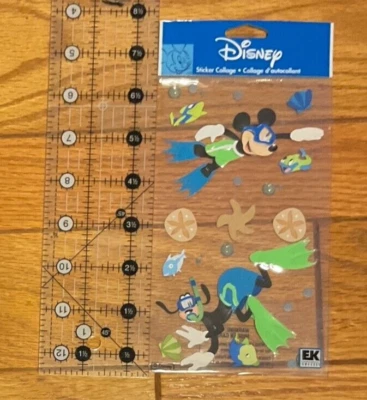 Disney~Jolee's Boutique~Mickey Mouse & Goofy Swim Scrapbook Dimension Stickers - Image 1 of 2