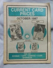 October 1987 CURRENT CARD PRICES Bob Boone Nolan Ryan Cal Ripken