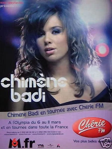 PUBLICITÉ RADIO CHÉRIE FM CHIMÈNE BADI A L'OLYMPIA - Bild 1 von 1