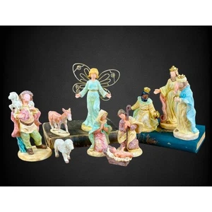 Ganz Nativity Set 10 Pieces Beautiful Pastel Resin Colors - Picture 1 of 10