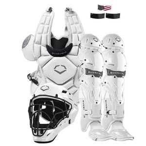 Paquete de receptor de softbol lanzamiento rápido intermedio Evoshield G2S - blanco - Imagen 1 de 4