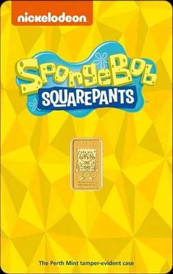 1g Goldbarren SpongeBob Schwammkopf Squarepants (Auflage: nur 5.000) 999,9 fein - Bild 1 von 4