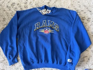 VTG St Louis LA Rams Sweatshirt Logo Athletic 90s DEADSTOCK NWT 2XL NFL Crewneck - Picture 1 of 10