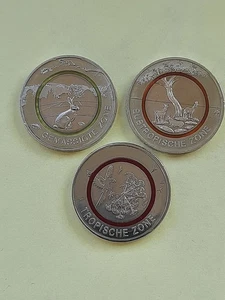 5 Euro Münzen 3 Stück 2017 F Stuttgart und 2018 F Stuttgart und 2019 F Stuttgart - Bild 1 von 1