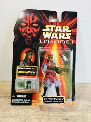1999 年星球大战第 1 集 Captain Panaka Blaster 步枪 CommTech 公仔 孩之宝 复古 — 第 1/2 张图片