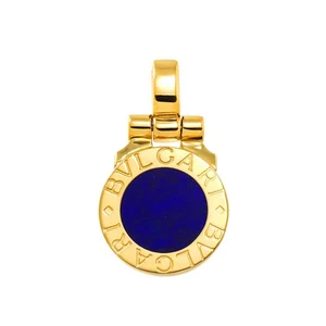 BVLGARI Double Logo Lapislazuli Anhänger Top 18K YG 750 90299957 - Bild 1 von 6