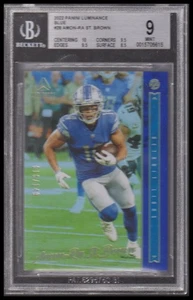 2022 Panini Luminance Blue #28 Amon-Ra St. Brown BGS 9 - Picture 1 of 2