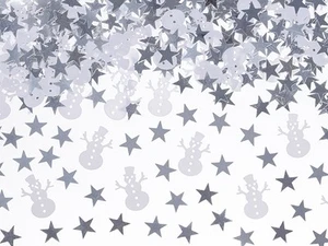 Confetti - Coriandoli da tavola sagomati PUPAZZO di NEVE e STELLE - Foto 1 di 1