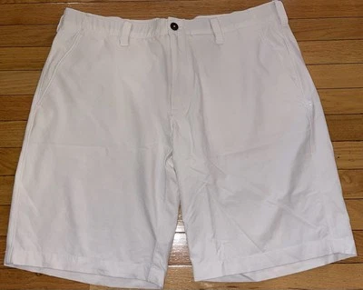 Pantalones cortos de golf Under Armour HeatGear blancos 11” Match Play 1272862 para hombre talla 40 Foto 1 de 4