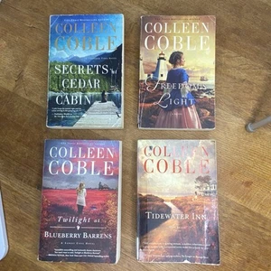 Colleen Coble 4-Book Lot Trade Paperback Christian Fiction Ex-Library Romance - Picture 1 of 24