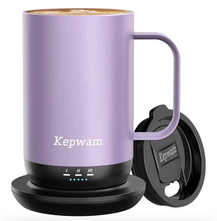 Самонагревающаяся кофейная кружка T1-16 унций, быстро нагревающаяся перезаряжаемая кофейная кружка с подогревом, Sm - Изображение 1 из 1