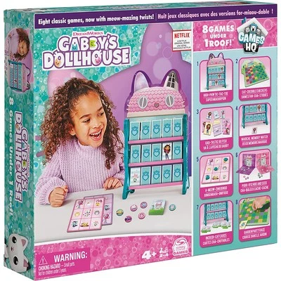 Gabby's Dollhouse Classic Games HQ Set with Cards Draughts Bingo and More Age 4+ - Image 1 of 4