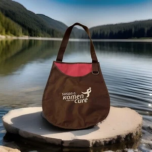 Norwood 2-Tone “Susan G. Komen” Slinger Flat Tote Size L Brown/Pink 24"L x 14"W - Picture 1 of 7