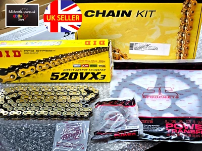 fits:  KTM RC 390 ABS 2014-2024 NEW DID GOLD CHAIN AND SPROCKETS SET UK :-) - Image 1 of 4