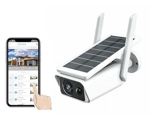 TELECAMERA ESTERNA WIFI CON VISIONE NOTTURNA PANNELLO SOLARE E SENSORE MOVIMENTO - Foto 1 di 10