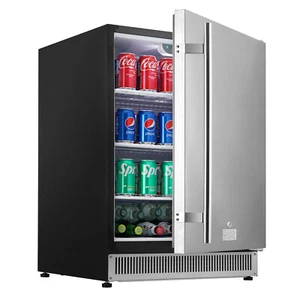 24" Outdoor Beverage Fridge Cooler 185QT Drink Beer Refrigerator Indoor Outdoor - Picture 1 of 12
