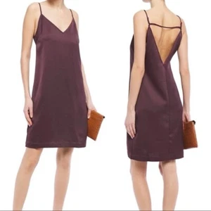 $275 NWT Equipment Tansie Slip Dress in Aubergine Sz XS - Picture 1 of 6