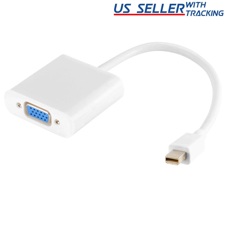 Thunderbolt Mini Display Port DP To VGA Cable Adapter for Windows Laptop - Image 1 of 4