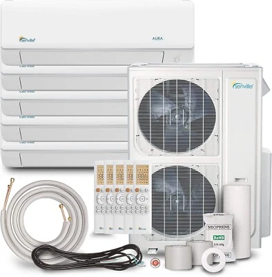 Mini aire acondicionado split sin conductos de cinco zonas 48000 BTU 22 SEER Foto 1 de 4