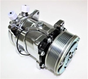 Air Conditioning Compressor Sanden 508 Style Polished Serpentine Belt - Picture 1 of 2