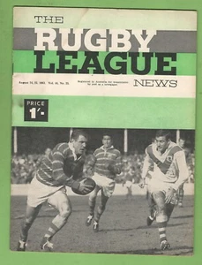 #QQ. RUGBY LEAGUE NEWS 24-25/8 1963 - ST GEORGE V WESTERN SUBURBS GRAND FINAL - Picture 1 of 2