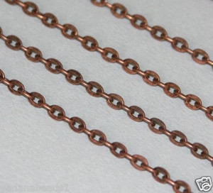 10 Fuß antike Kupfer Flachkabelkette 3 x 2,5 mm - Bild 1 von 2