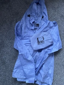 KAG in a BAG Womens Hooded Waterproof Lightweight Fitted light Blue Size S & bag - Picture 1 of 8