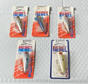 5 Rebel Pop R P60 Topwater Poppers - alle neu - 5 Farbmodelle ~ alle neu im Karton - Bild 1 von 7