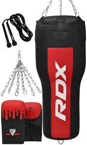 Boxing Punch bag by RDX, Filled Heavy Punch Bag Mitts, Uppercut Kick Boxing Bag - Picture 1 of 28