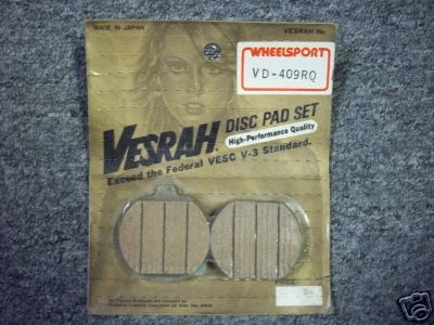 Pastilla de freno Vesrah VD-409RQ para Kawasaki 76-80 KZ Foto 1 de 1
