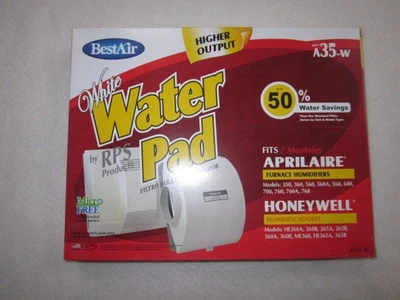 RPS PRODUCTS MEJOR HORNO DE AIRE HUMIDIFICADOR ALMOHADILLA DE AGUA BLANCA A35-W NUEVO EN CAJA Foto 1 de 2