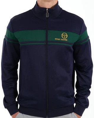 Sergio Tacchini Masters Track Top Navy Dk Green Gold - Image 1 of 3
