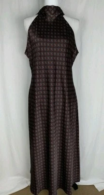 Banana Republic Multicolor Matte Halter Backless Maxi Dress Size Petite L NWT - Image 1 of 4