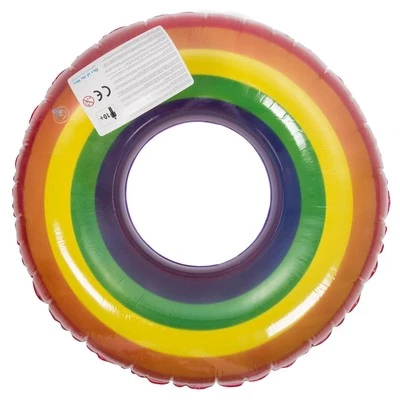 Aufblasbarer Schwimmring Pride Regenbogen Schwimmreifen 90cm Vinyl aufblasbar - Bild 1 von 4