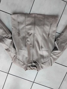 DAMEN VELOURSLEDER-IMITAT JACKE TAUPE GR.42 - Bild 1 von 6