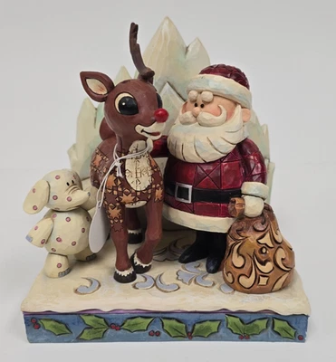 Jim Shore Rare 2010 Rudolph, Santa & Spotted Elephant Figurine #4017299 - Image 1 of 4