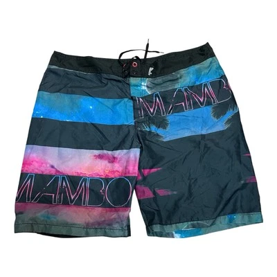 Mambo Australia Nubes Playa Palmeras Hombres Tabla de Nadar Pantalones Cortos Talla XL Foto 1 de 4