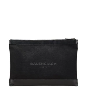 BALENCIAGA Navy Clip L Clutch bag 373840 Women 【Used】 - Picture 1 of 10