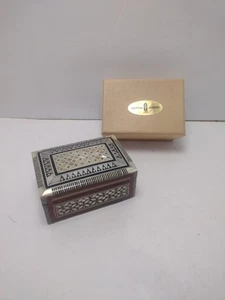 National Geographic Egyptian Accents Tricket Box Small Wood With Velvet Inside  - Picture 1 of 13