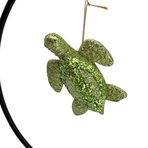 Adorno de Navidad Tortuga Marina Verde Brillo 3.5" Irrompible - Imagen 1 de 6