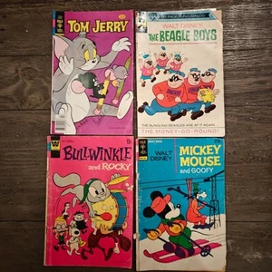 Lot of 8 Whitman Gold Key Comic Book Tom Jerry Disney Mickey Mouse Bullwinkle - Picture 1 of 9