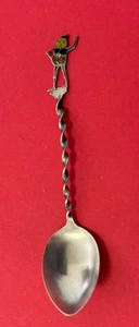Enamel Fun Figural Sterling Silver 2.4g 3.5” Souvenir Spoon - Picture 1 of 6