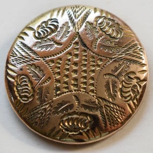 Antique Gold Gilt Stamped Etched Button R & W ROBINSON EXTRA RICH 1” - Picture 1 of 5